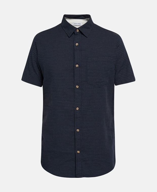 

Рубашка с короткими рукавами – повседневный крой Jack & Jones, темно-синий