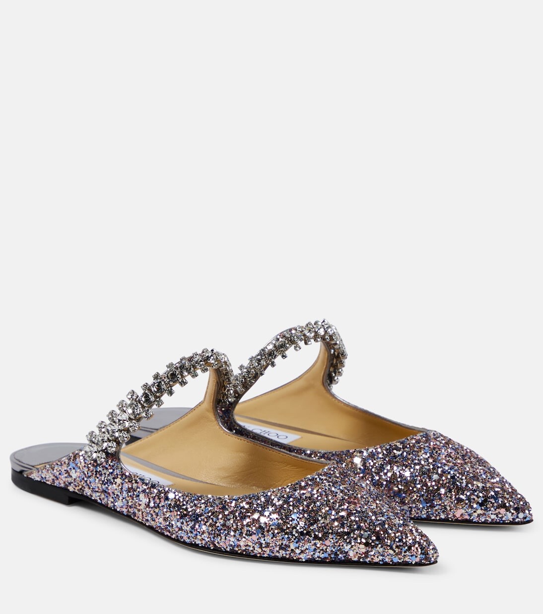 

Декорированные мюли bing с кожаной отделкой Jimmy Choo, серебряный