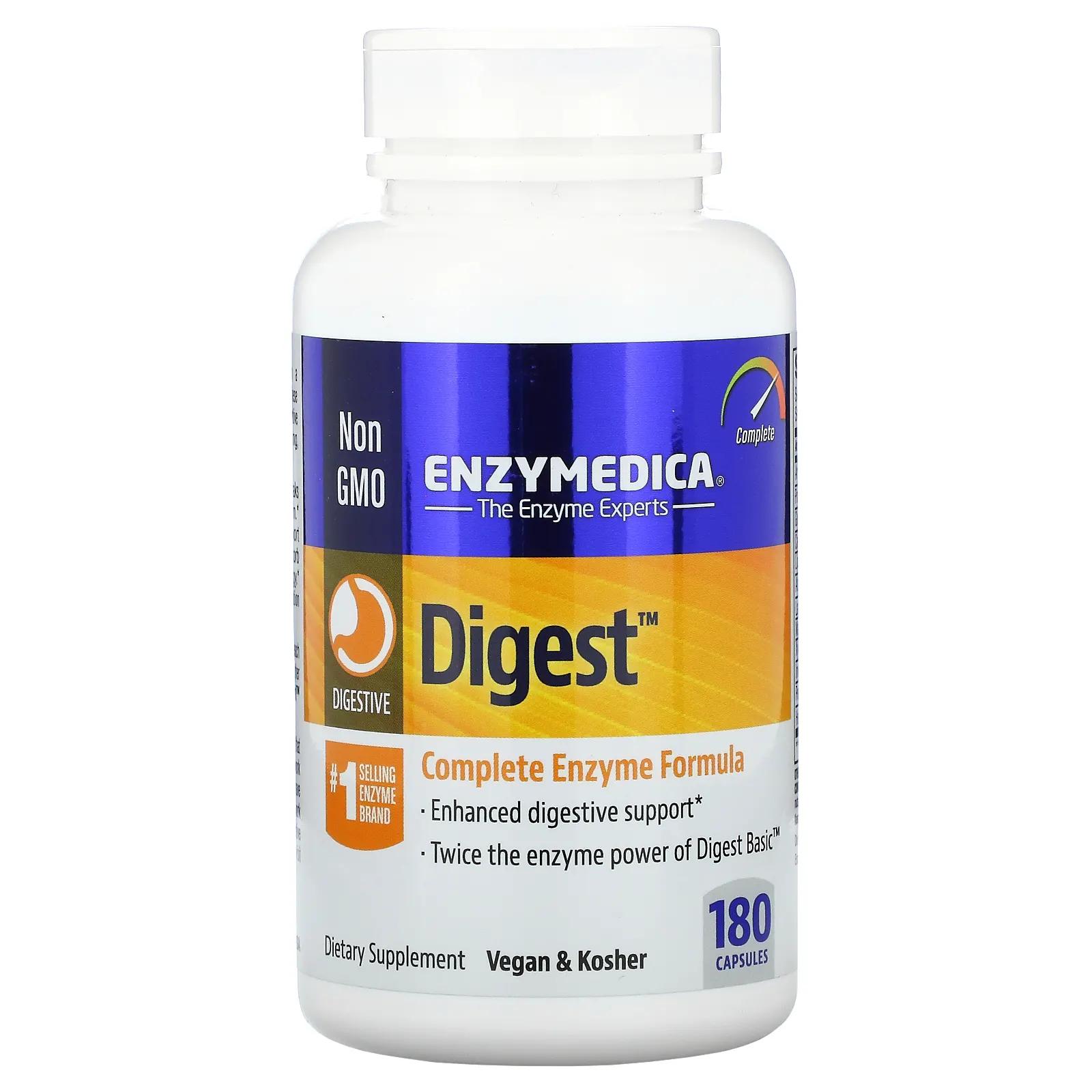 Enzymedica Digest комплекс ферментов 180 капсул enzymedica digest полная формула ферментов 240 капсул