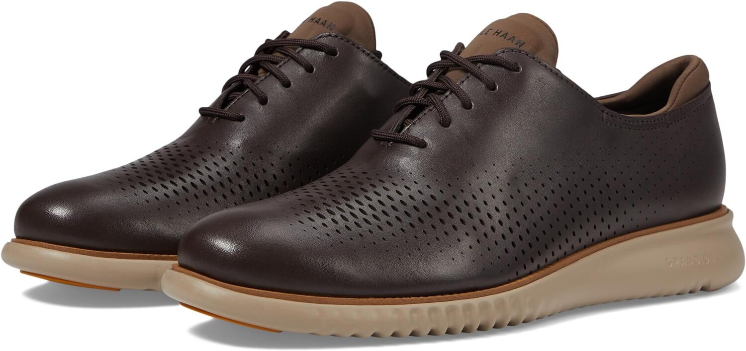 

Оксфорды 2.Zerogrand Laser Wing Tip Oxford Lined Cole Haan, цвет Dark Chocolate/Cobblestone