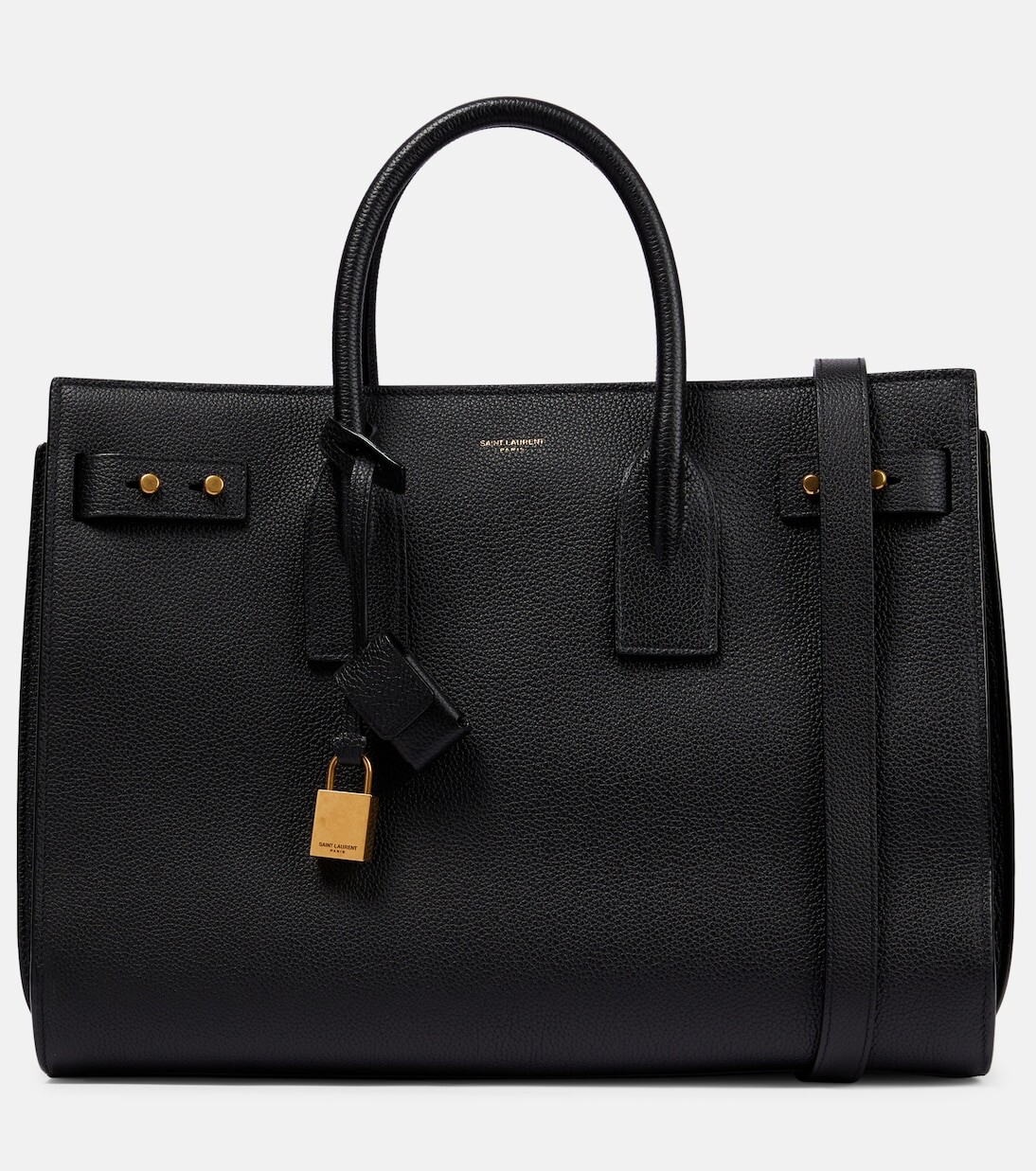 

Сумка-тоут sac de jour из мягкой кожи среднего размера Saint Laurent, черный
