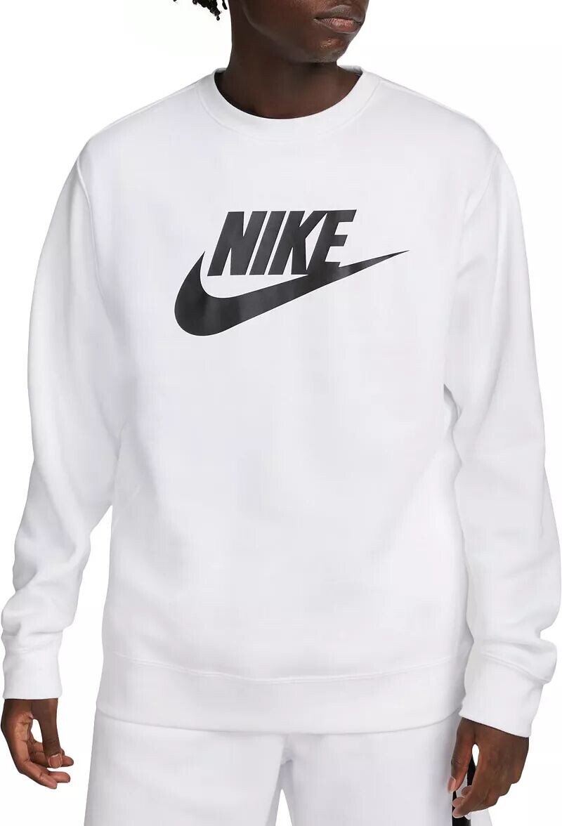 

Мужская флисовая толстовка с круглым вырезом Nike Sportswear Club, белый