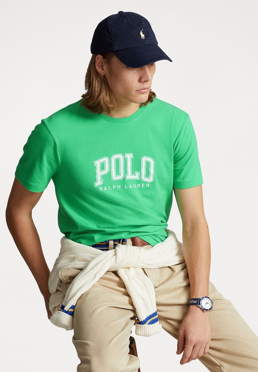 

Футболка с принтом SHORT SLEEVE Polo Ralph Lauren, цвет classic kelly