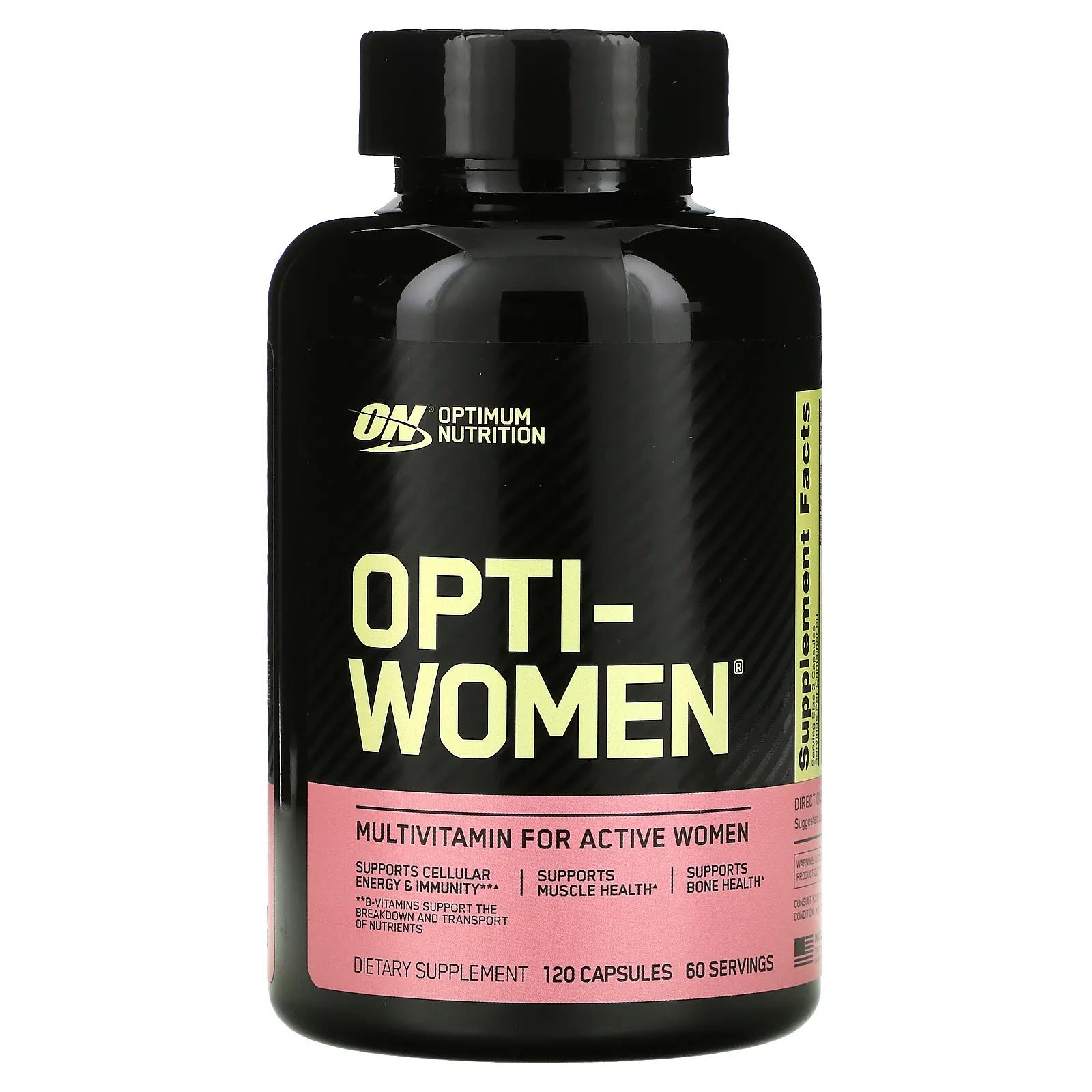 Optimum Nutrition Opti-Women Система оптимизации питательных веществ 120 капсул optimum nutrition opti women multivitamin 120 capsules
