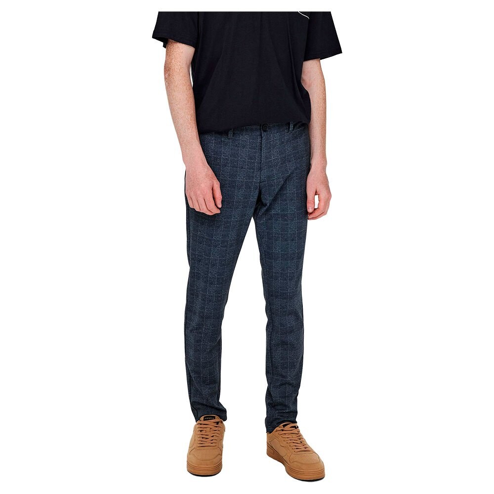

Брюки Only & Sons Mark Check 9887, синий