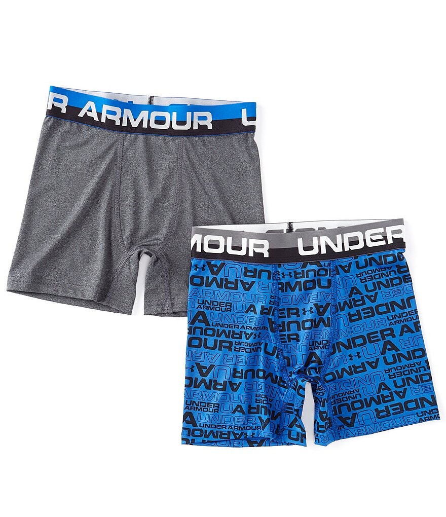 

Комплект боксеров с надписью Under Armour Little/Big Boys 4–20, 2 шт., синий