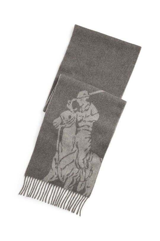

Шерстяной шарф Polo Ralph Lauren, серый