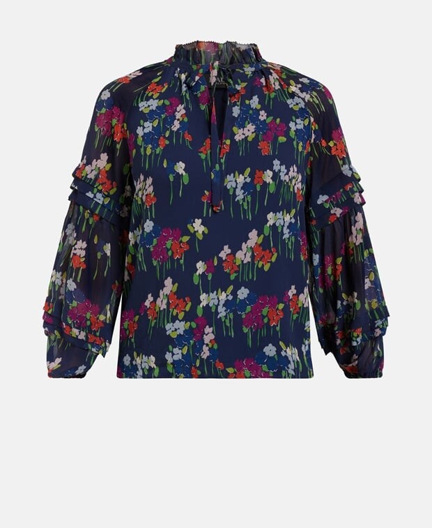 

Рубашка блузка Lauren Ralph Lauren, темно-синий