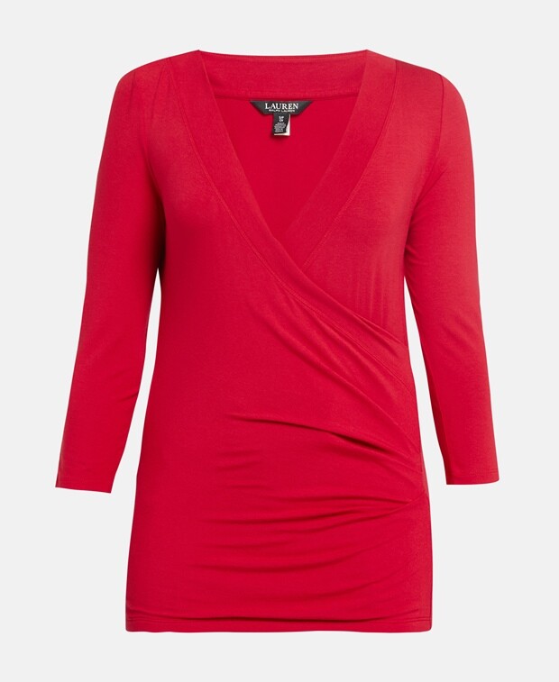

Топ с запахом Lauren Ralph Lauren, красный