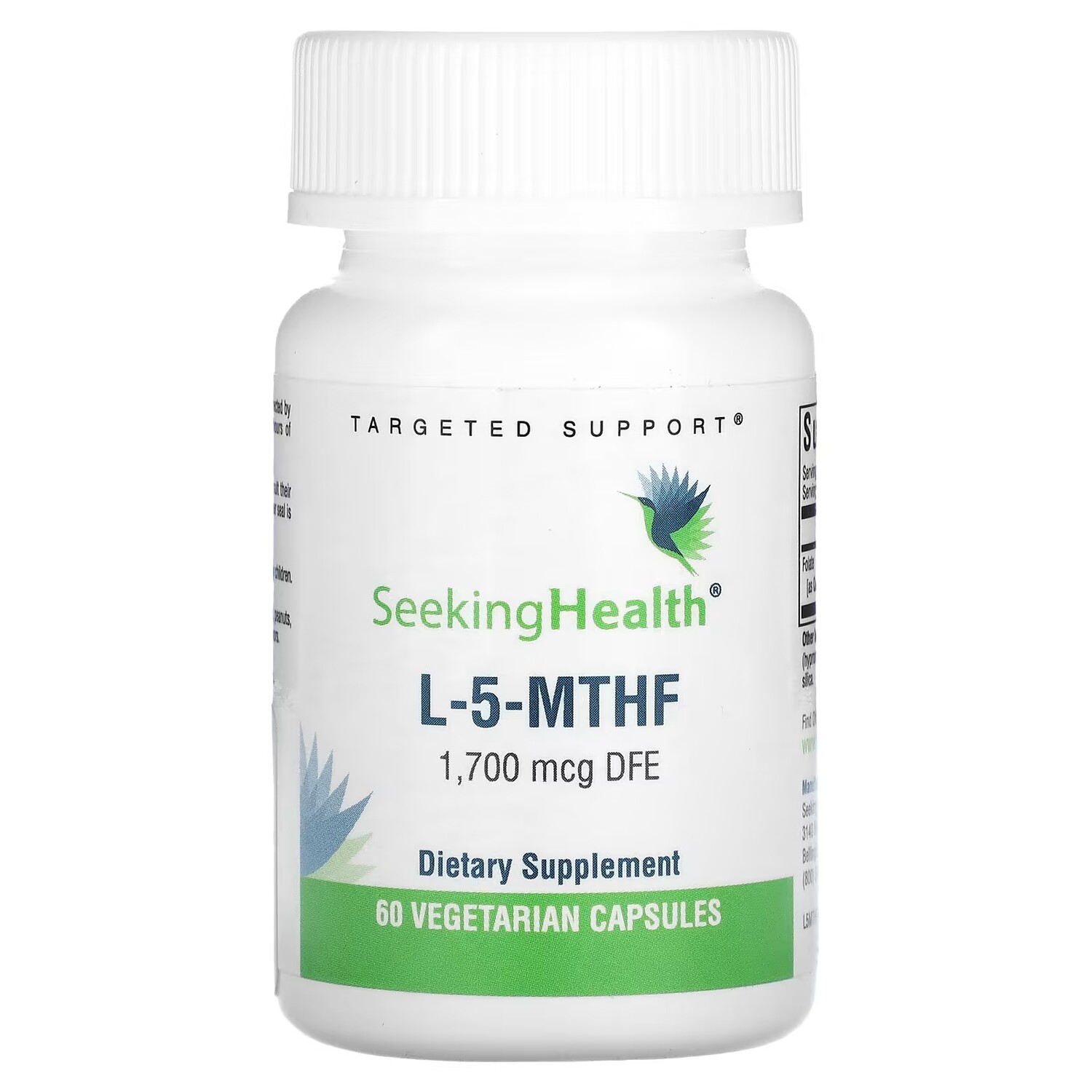 

Биологически активная добавка Seeking Health L-5-MTHF DFE, 1700 мкг., 60 капсул