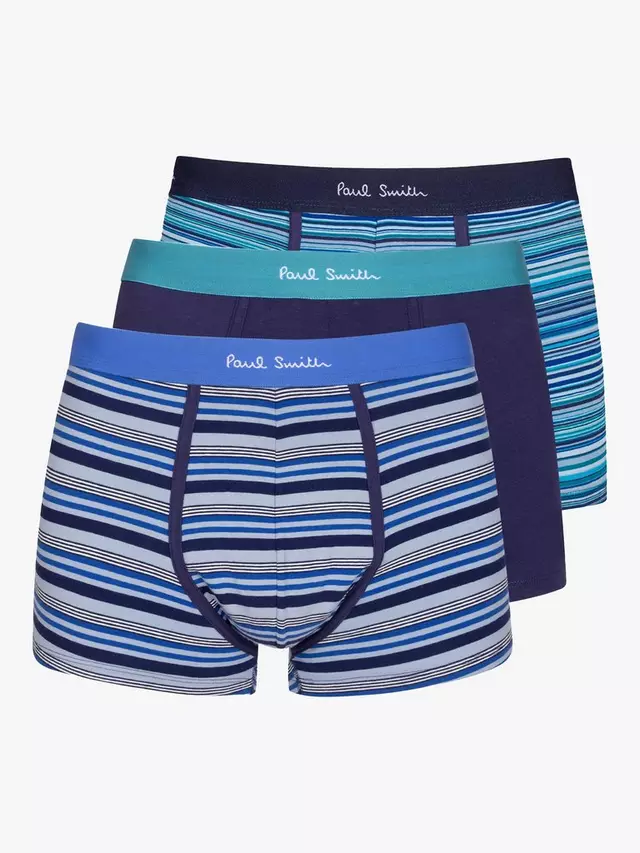 

Трусы Paul Smith Stripe & Plain 3 шт, цвет blue/multi
