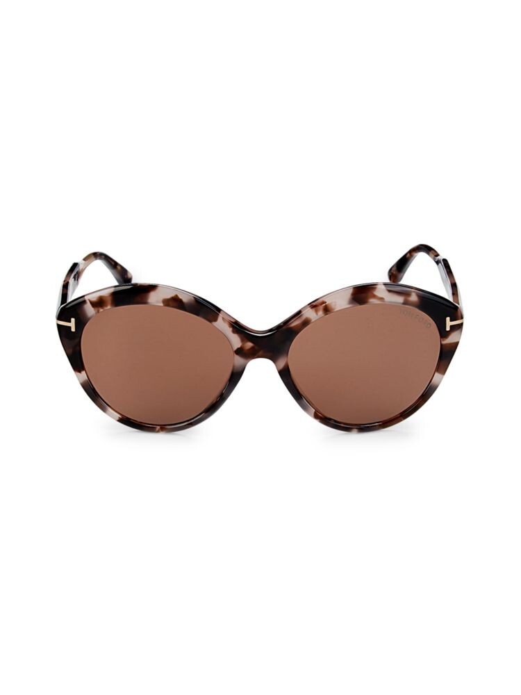 

Овальные солнцезащитные очки 56MM Tom Ford, цвет Havana