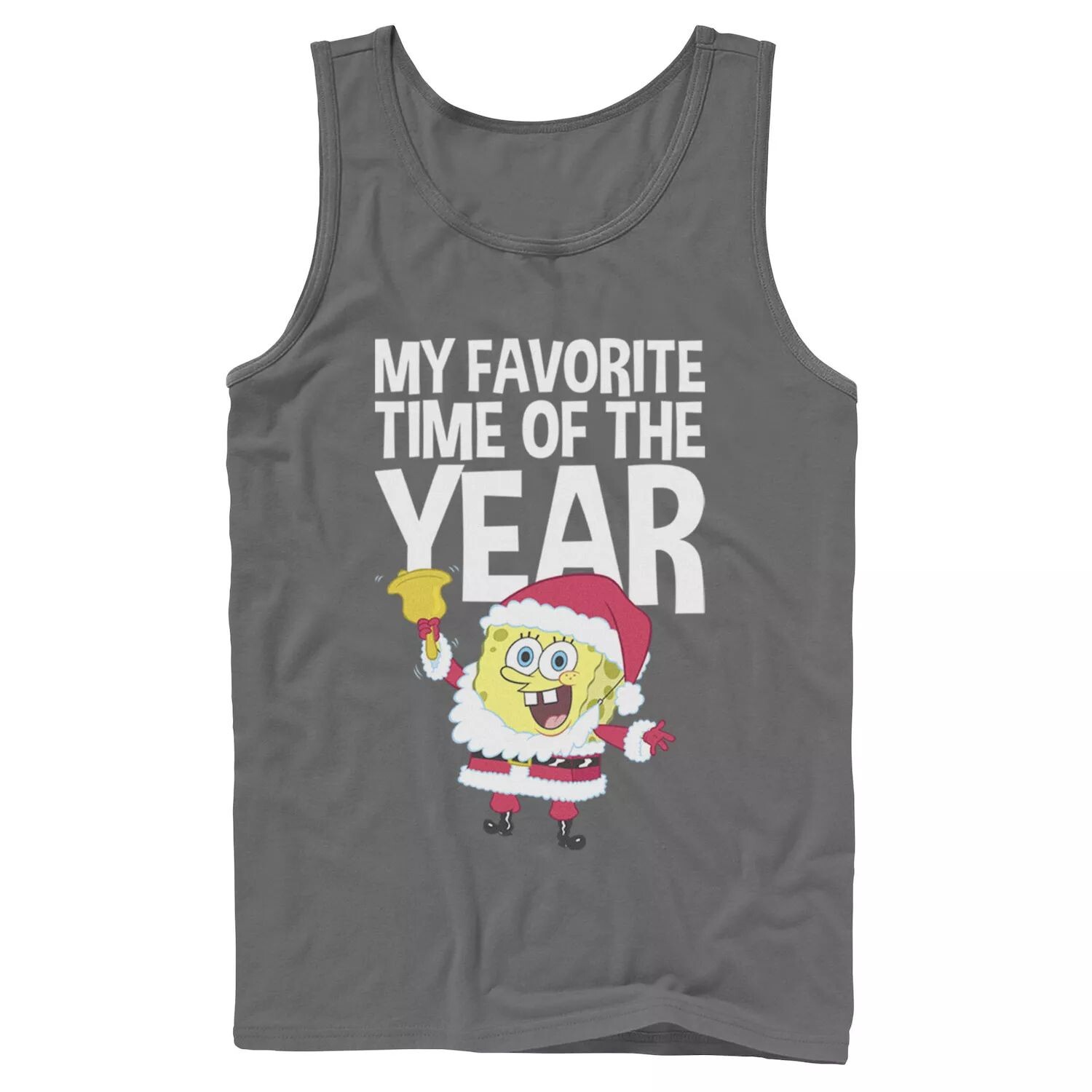 

Мужская футболка Nickelodeon Spongebob Square Pants Santa Christmas Favorite Time с графическим рисунком