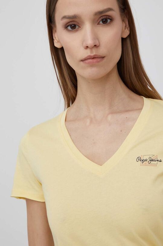 

Хлопковая футболка BLEU N Pepe Jeans, желтый