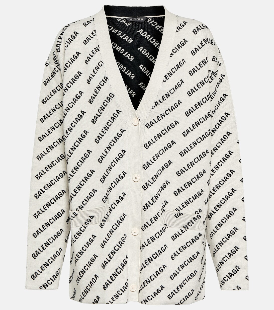 

Кардиган из смесового хлопка с логотипом BALENCIAGA, черный