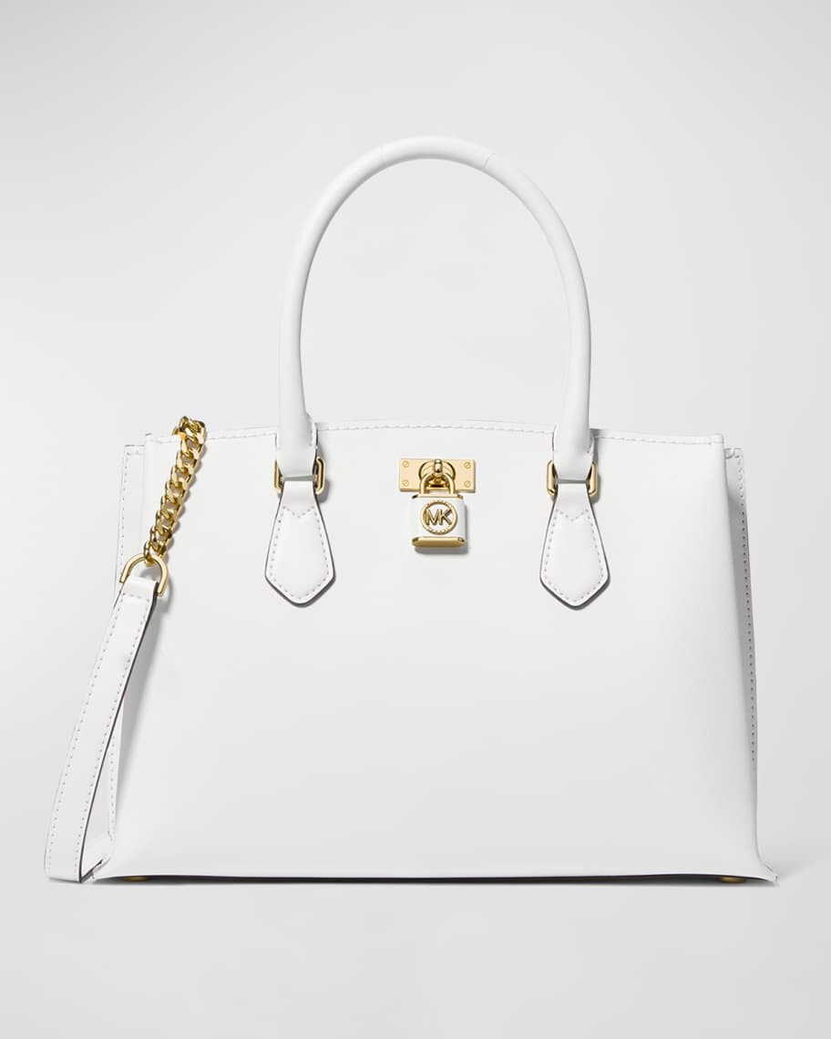 

Рубиновая кожаная сумка-сэтчел среднего размера MICHAEL Michael Kors