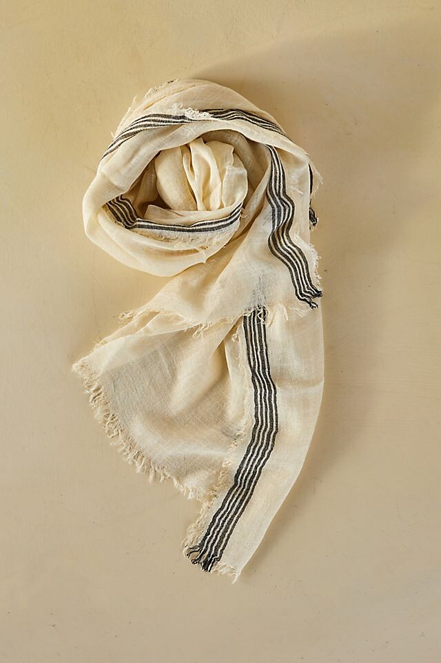 

Шарф Terrain Stripe + Solid, айвори