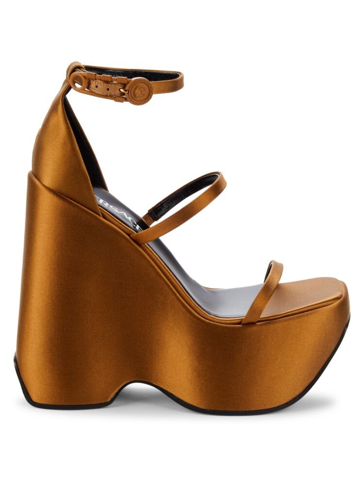 

Сандалии на каблуке на платформе Versace, цвет Tawny Brown