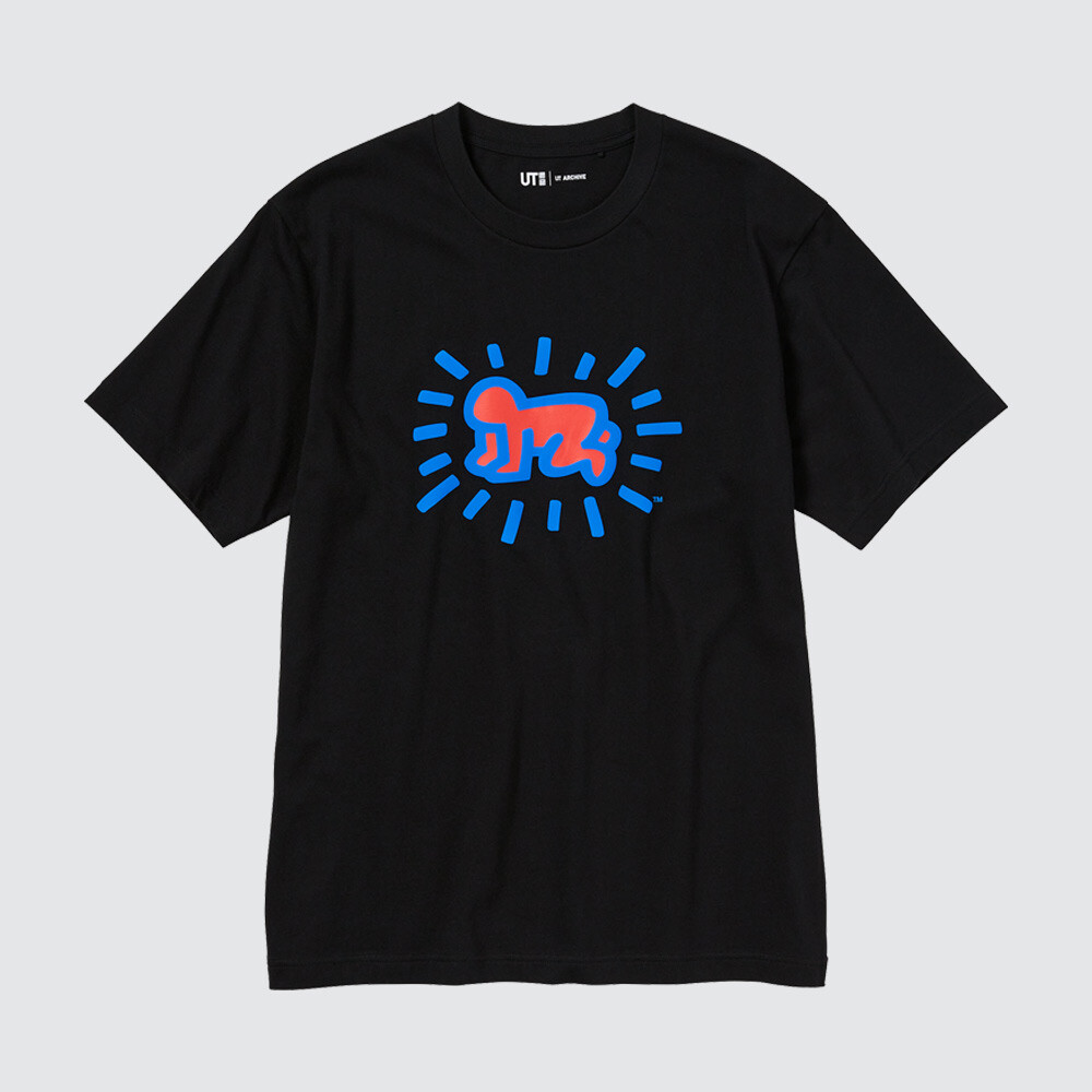

Футболка Uniqlo ARCHIVE унисекс для пар с принтом, черный