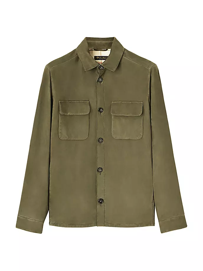 

Замшевая футболка Lowe Loro Piana, цвет wood