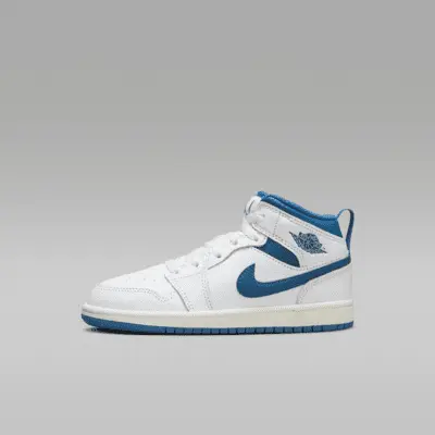 

Кроссовки Jordan 1 Mid SE, цвет White/Sail/Industrial Blue