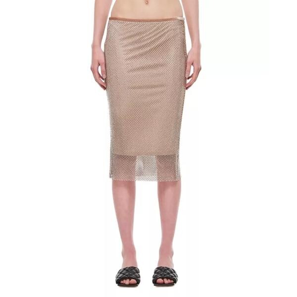 

Юбка senior crystal midi skirt Sportmax, серебряный