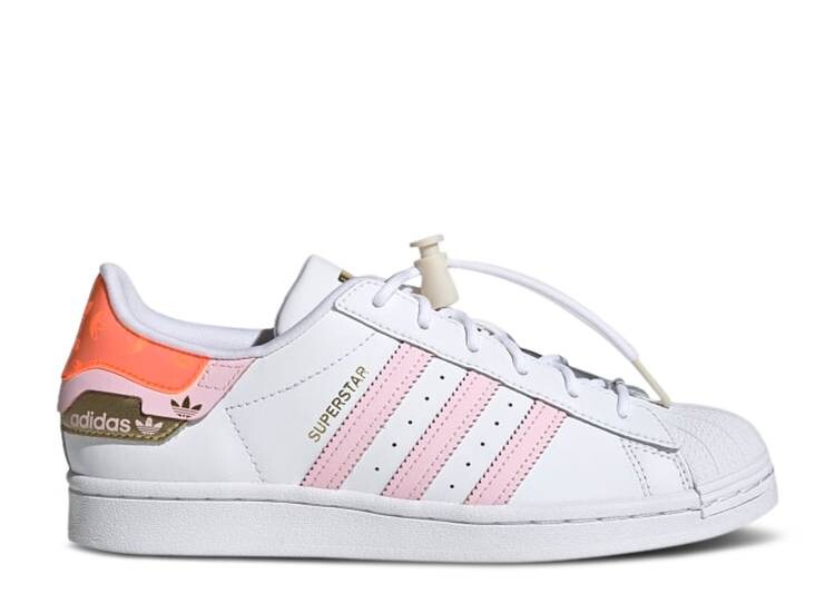 

Кроссовки Adidas WMNS SUPERSTAR 'WHITE CLEAR PINK', белый