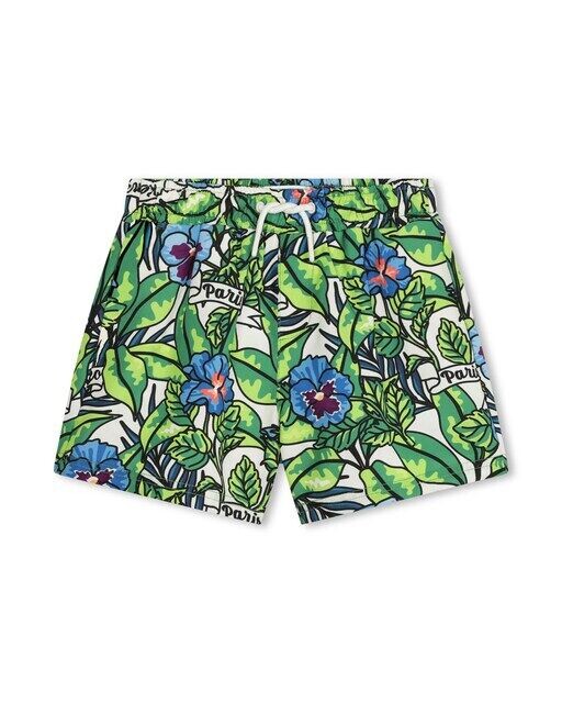 

Купальник с принтом и кулиской для мальчика Kenzo Kids, зеленый