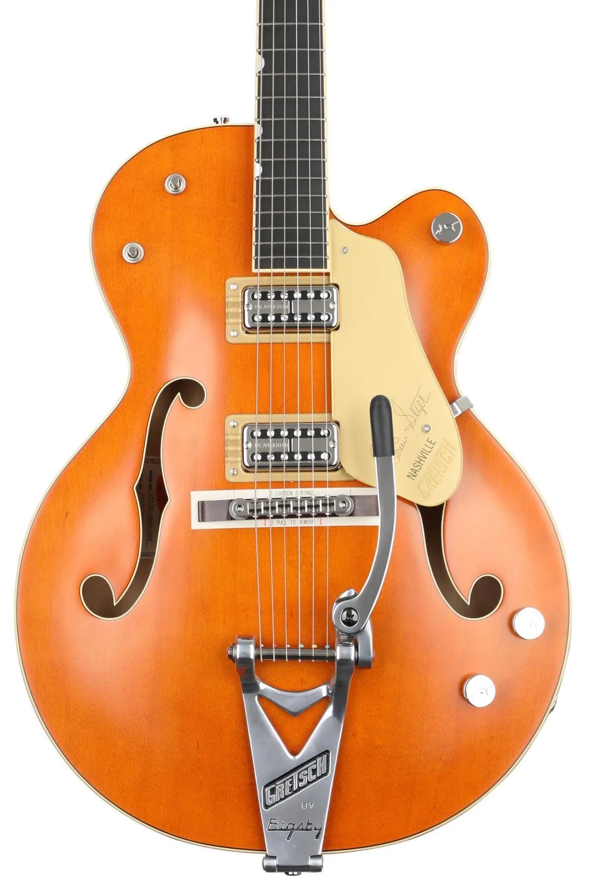 

Gretsch G6120T Brian Setzer Signature Nashville '59 «Smoke» — дымчатый оранжевый