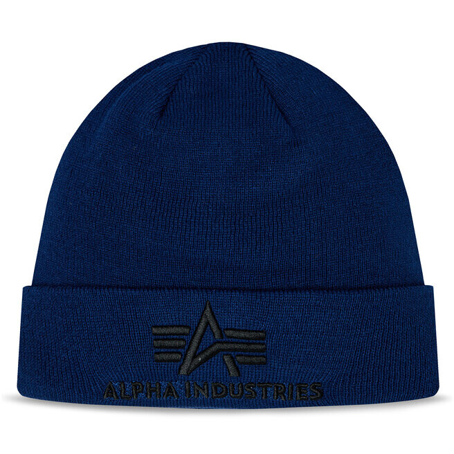 Шапка Alpha Industries Beanie, синий шапка label beanie unisex alpha industries винтажный серый