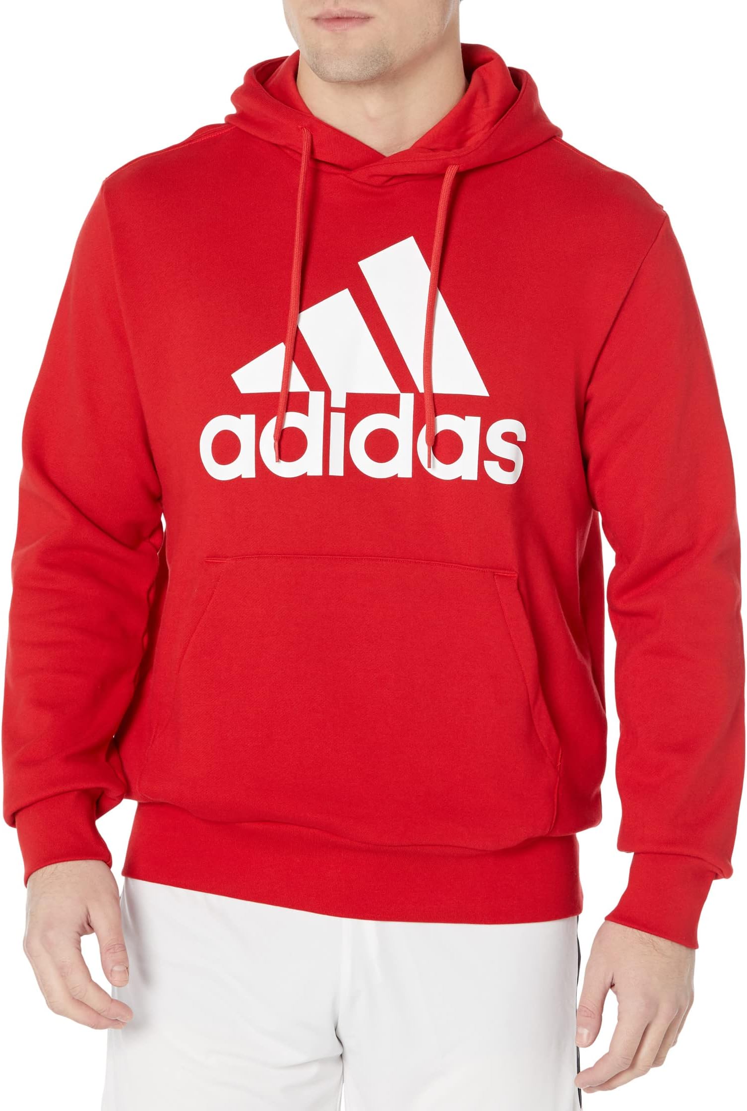 

Пуловер с большим логотипом Essentials French Terry adidas, цвет Better Scarlet