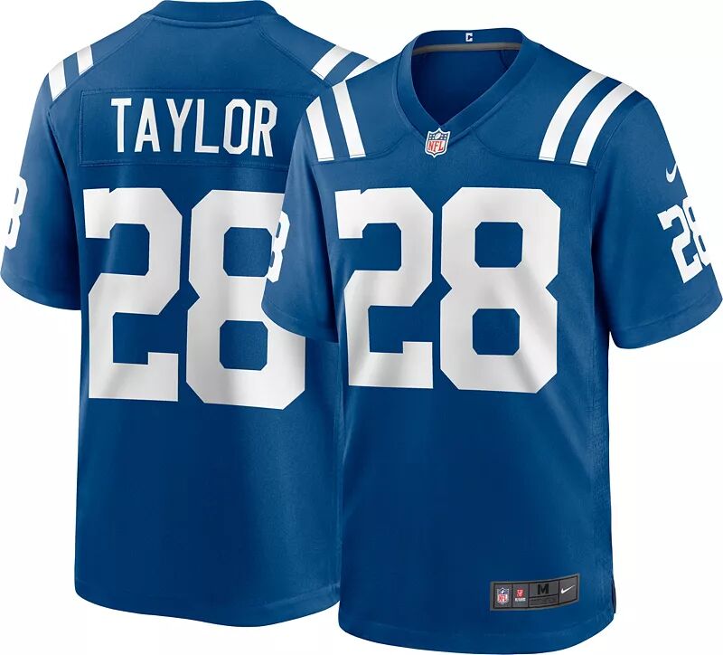Мужская белая игровая майка Nike Indianapolis Colts Jonathan Taylor #28