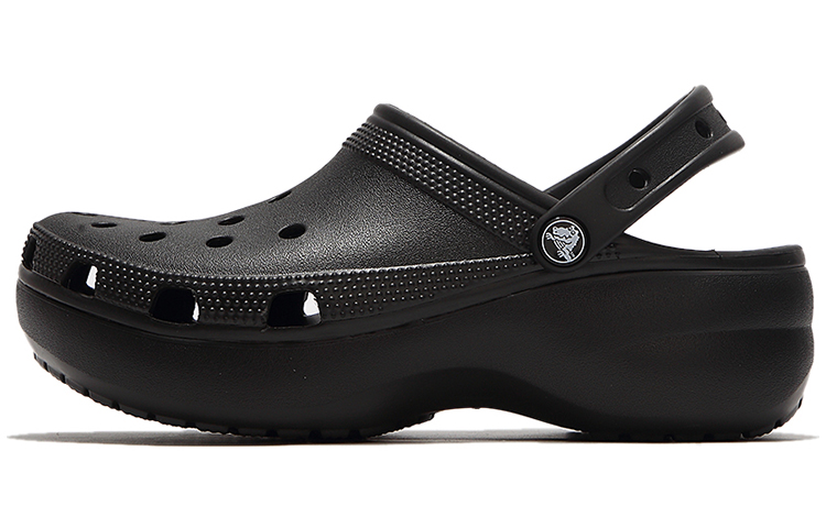 Классические сабо на платформе Crocs, черные (женские) цена и фото