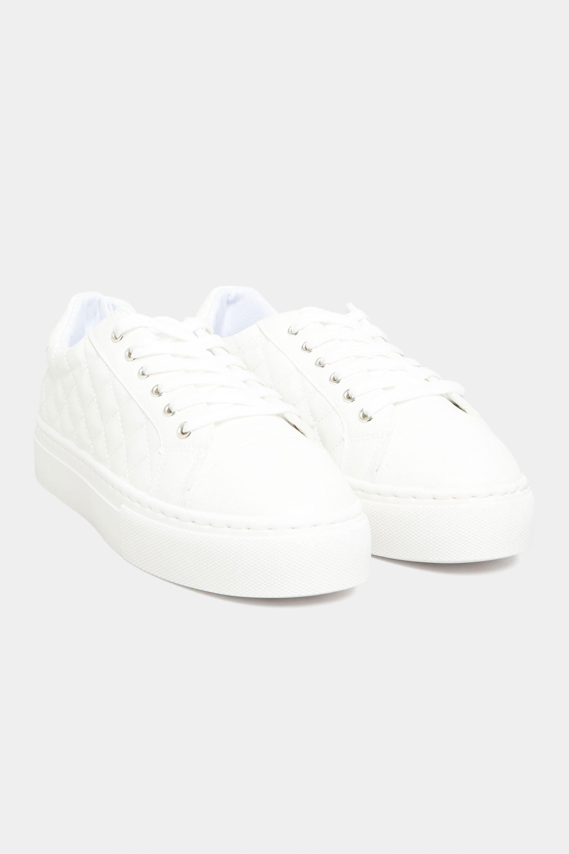 Кроссовки Extra Wide Fit Quilted Trainers Yours, белый