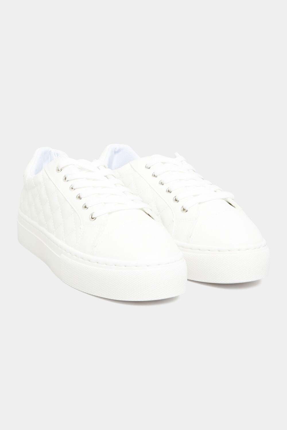 Кроссовки Extra Wide Fit Quilted Trainers Yours, белый