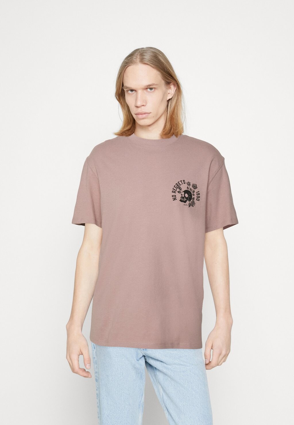

Футболка с принтом Jack & Jones, розовый
