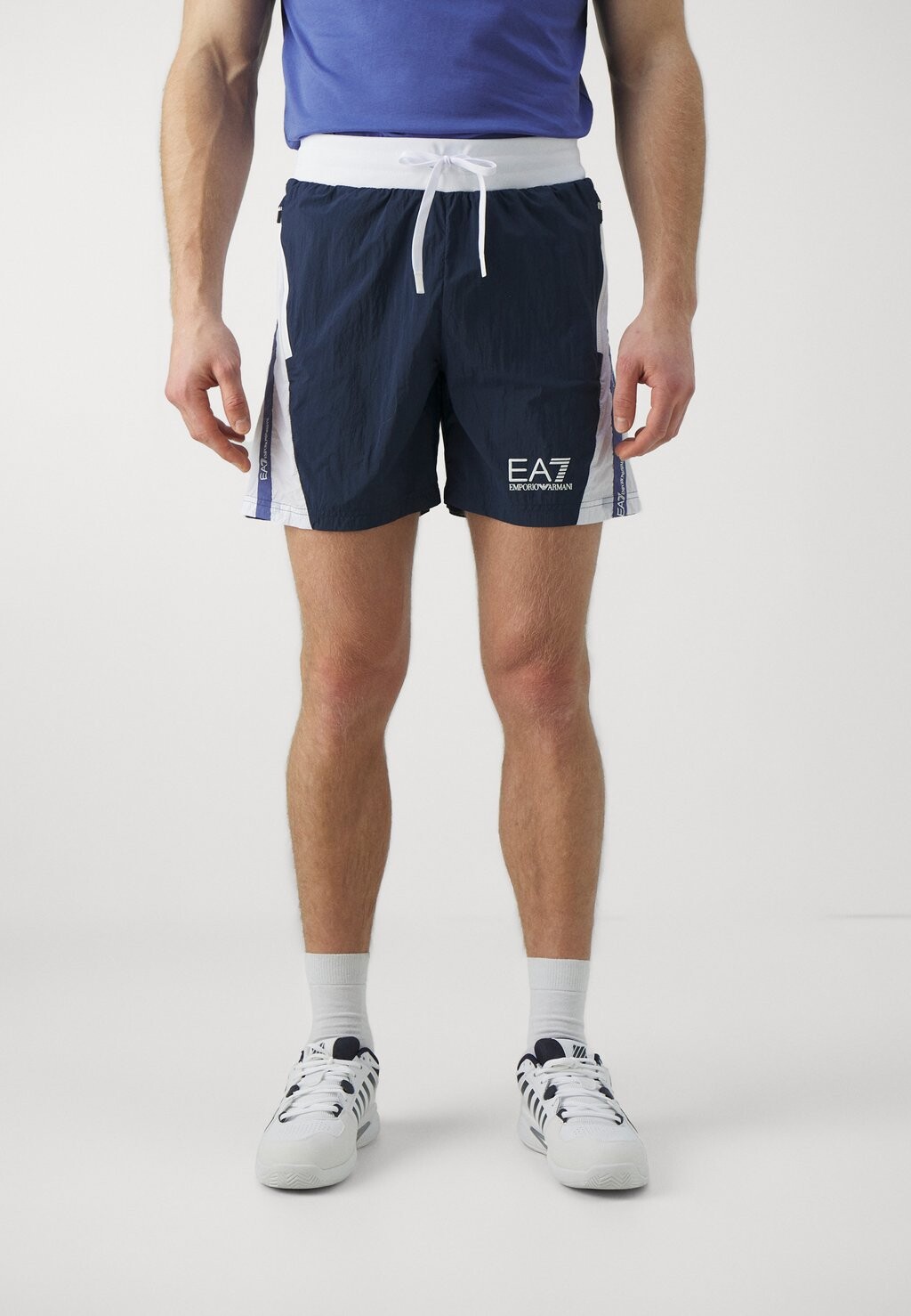 Спортивные шорты Tennis Club EA7 Emporio Armani, цвет navy blue спортивные шорты tennis lacoste цвет white navy blue