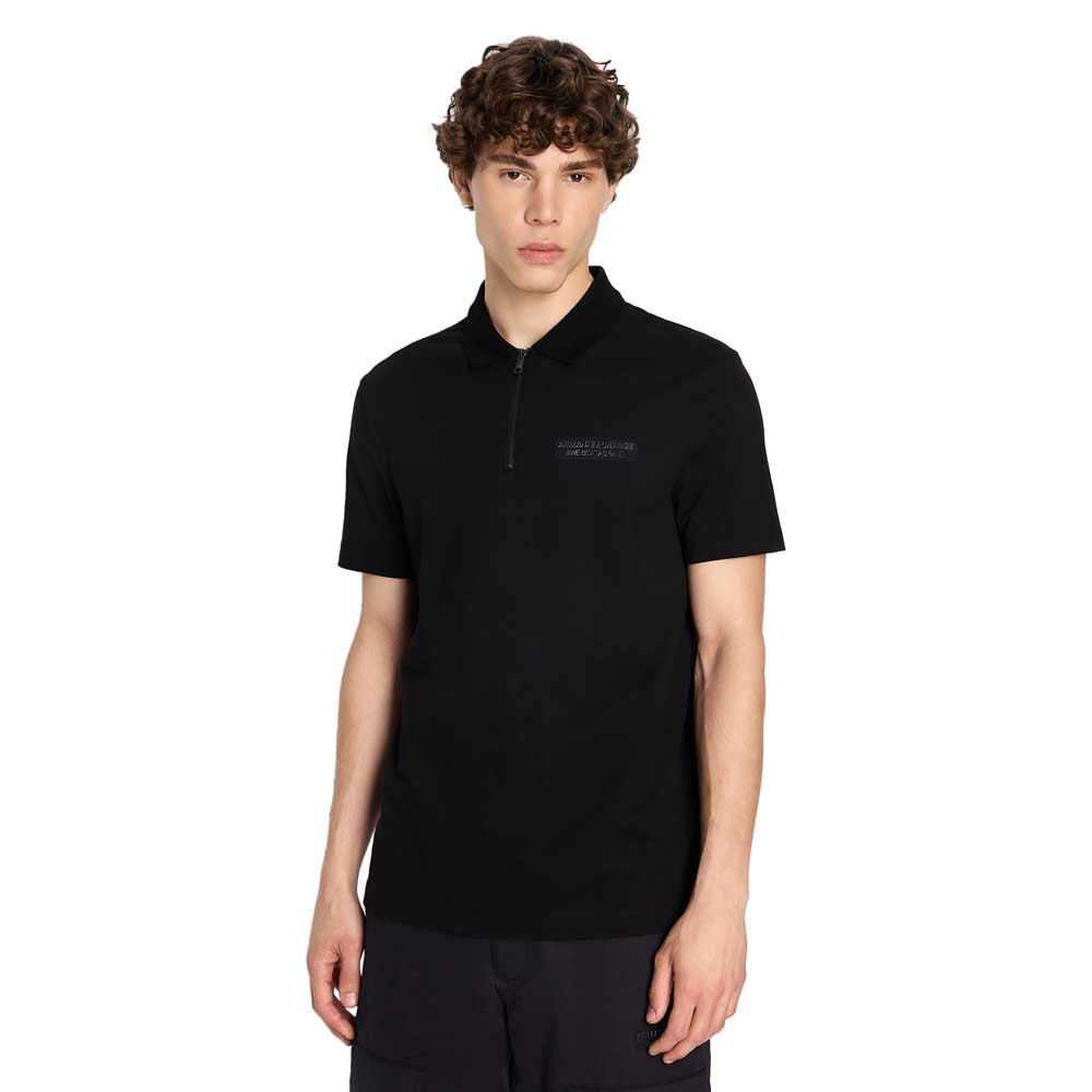 

Поло с коротким рукавом Armani Exchange Pique, черный