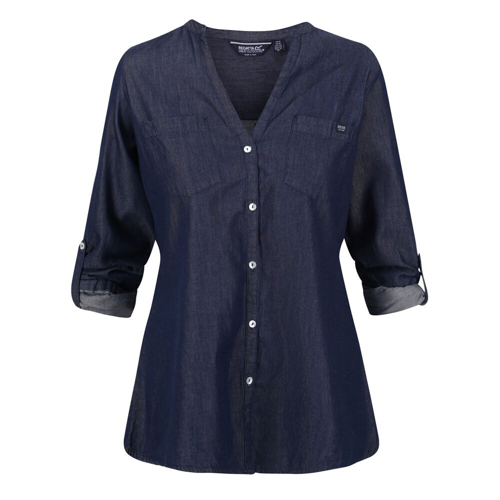 

Рубашка Regatta Malaya Denim Look Lightweight, синий