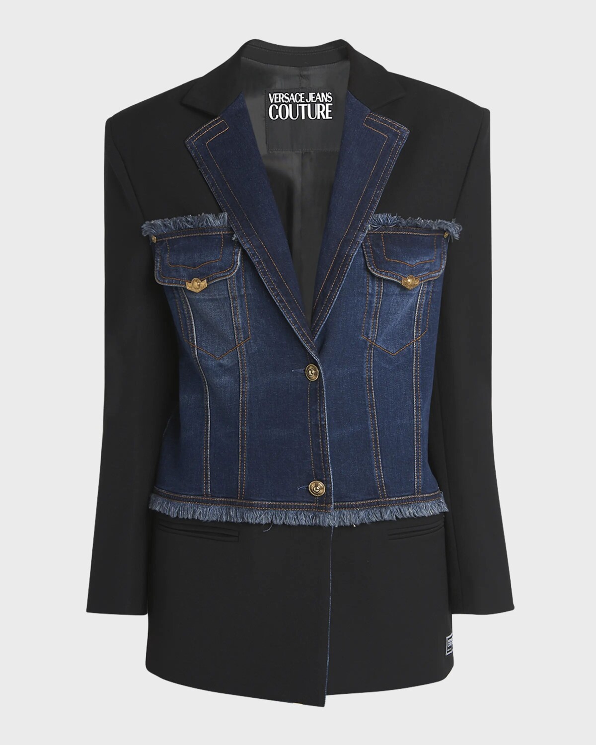 

Индивидуальный комбинированный пиджак Versace Jeans Couture, индиго