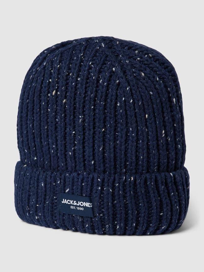 

Шапка-бини в двухцветном дизайне, модель CLIFF Jack & Jones, темно-синий