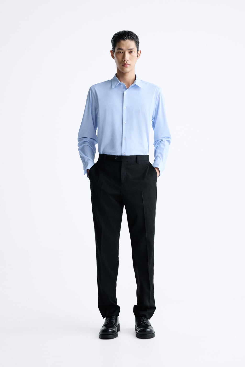 

Стретч-рубашка ZARA, синий