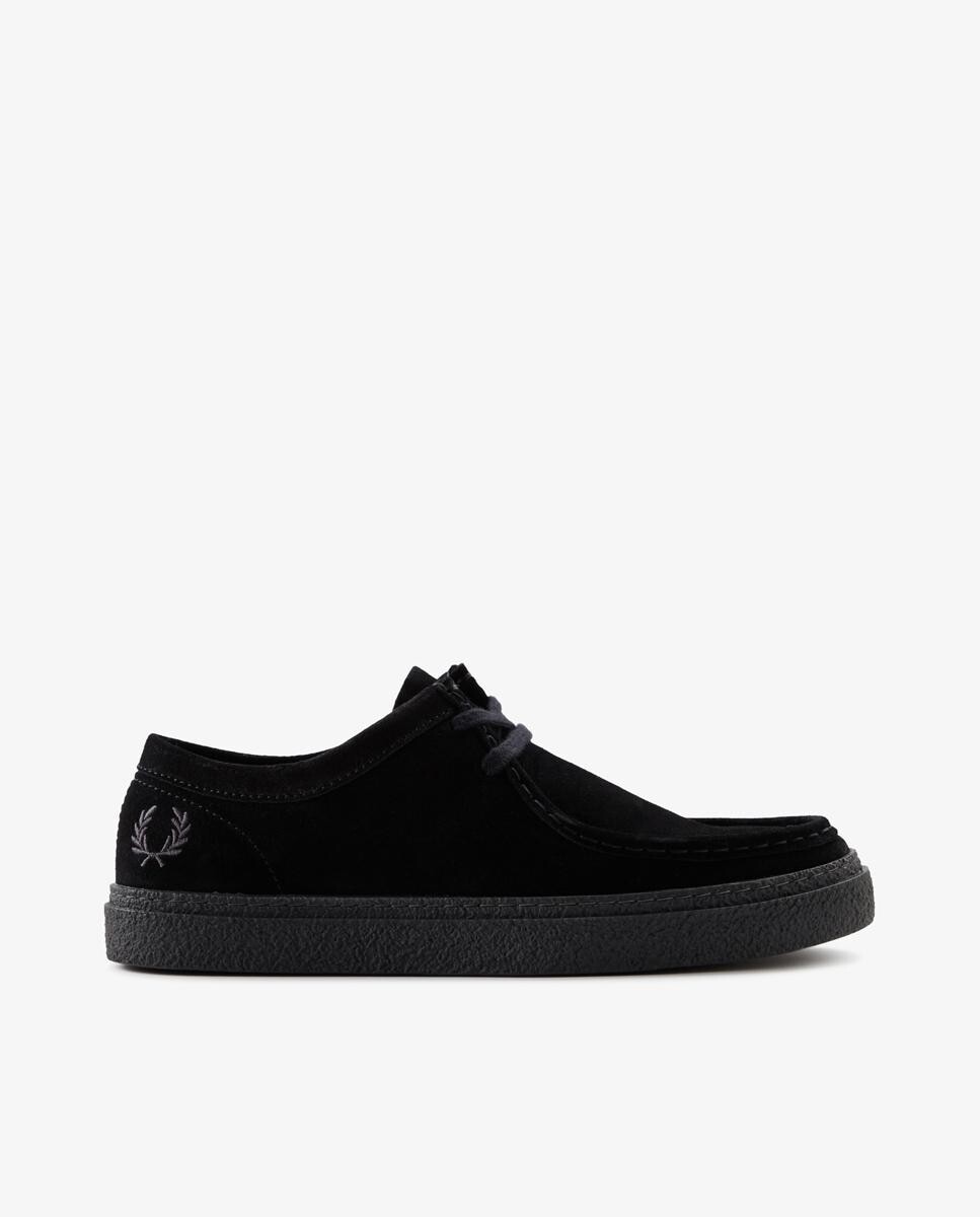 

Мужские кожаные лоферы с черной строчкой Fred Perry, черный