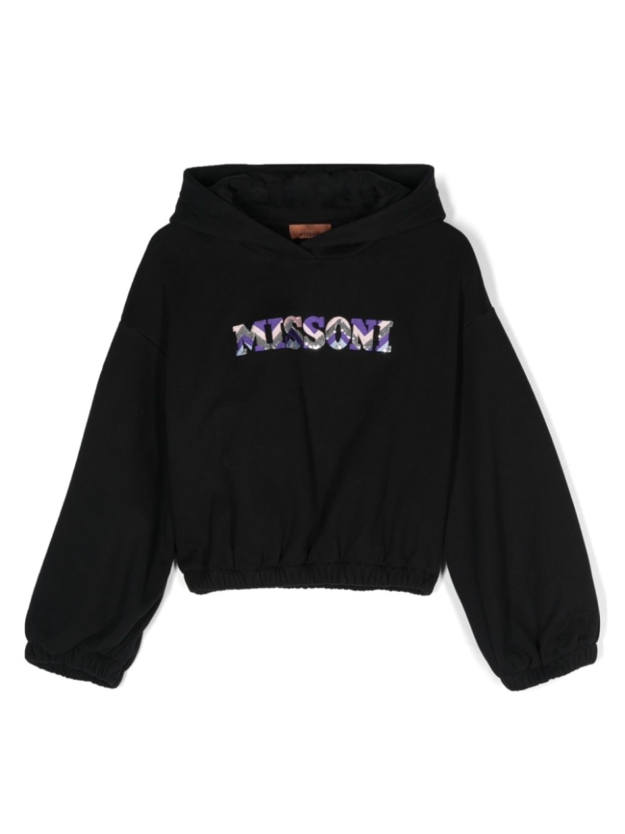 

Missoni Kids худи с вышитым логотипом, черный