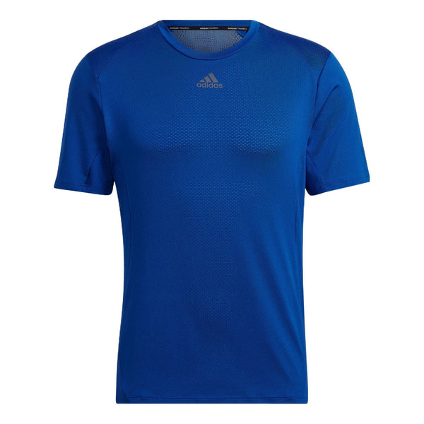 Футболка Men's adidas Solid Color Logo Alphabet Sports Gym Short Sleeve Blue T-Shirt, мультиколор