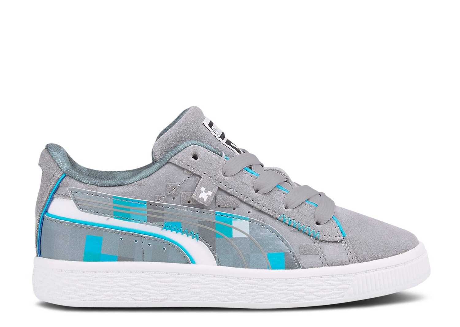 

Кроссовки Puma Minecraft X Suede Little Kid 'Diamond Block', серый