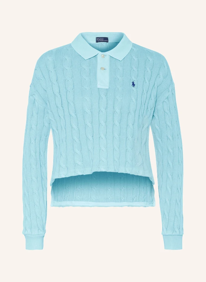 

Вязаная рубашка-поло Polo Ralph Lauren, бирюзовый