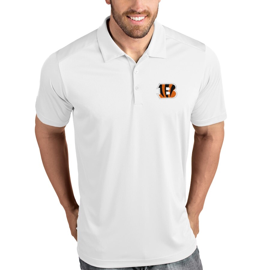 

Поло с коротким рукавом Antigua Cincinnati Bengals, белый