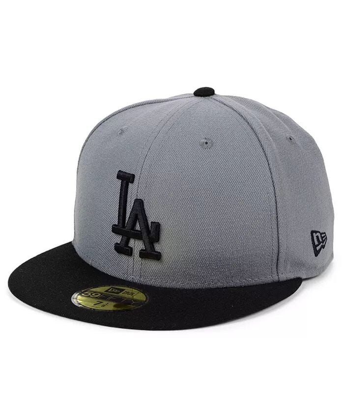 

Кепка приталенного кроя Los Angeles Dodgers Basic Серо-Черная 59FIFTY New Era, серый