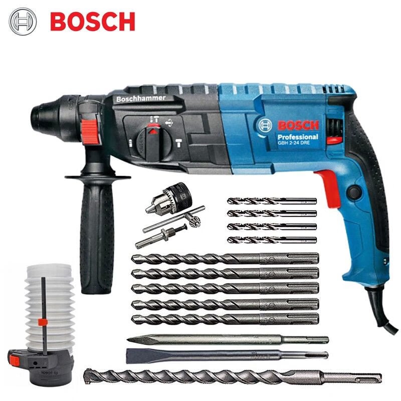 Ударная дрель Bosch GBH2-24DRE с комплектом насадок